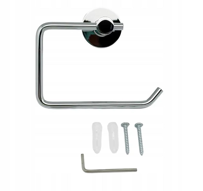 TOILET PAPER WALL HANGER HOLDER FOR TOILET METAL SILVER Packaging status original