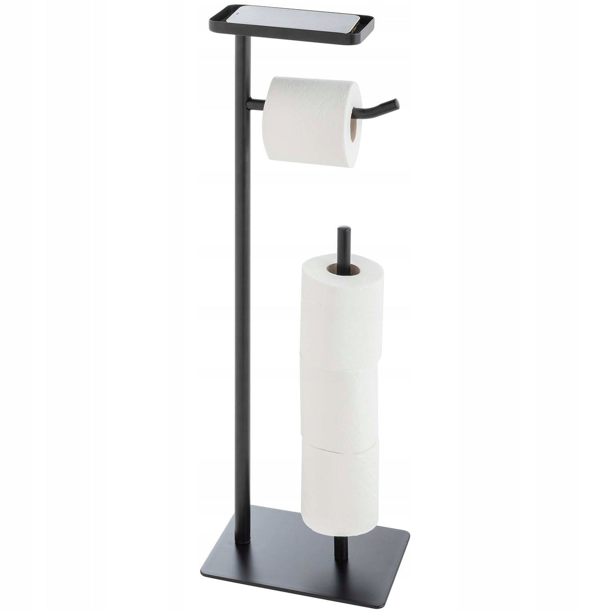 TOILET RACK WITH HANDLE TOILET PAPER SHELF PHONE METAL TOWEL