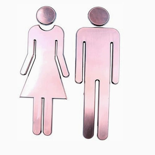 TOILET SIGNS SELF-ADHESIVE WOMEN'S ABS HOTEL SHOP 2 PCS