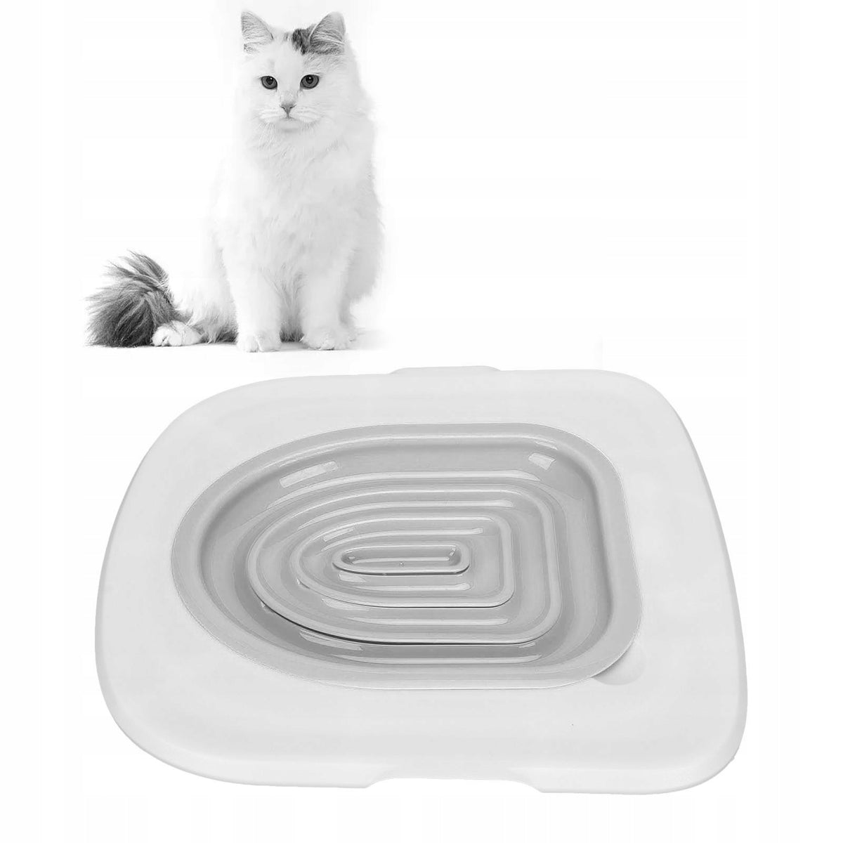 TOILET TRAINER FOR CATS CAT GOES TO THE TOILET