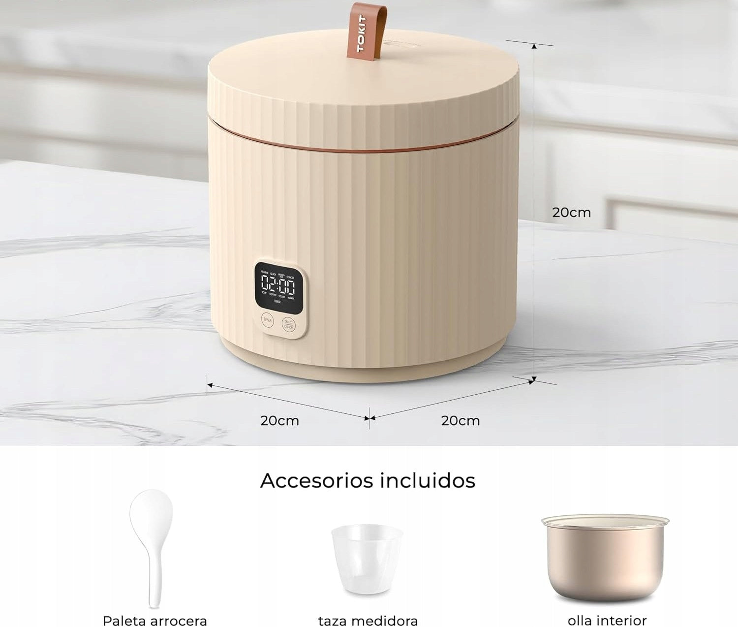 TOKIT PRO MULTIFUNCTION RICE COOKER 1,5L BEIGE CERAMIC 400W EAN (GTIN) 5902186064317