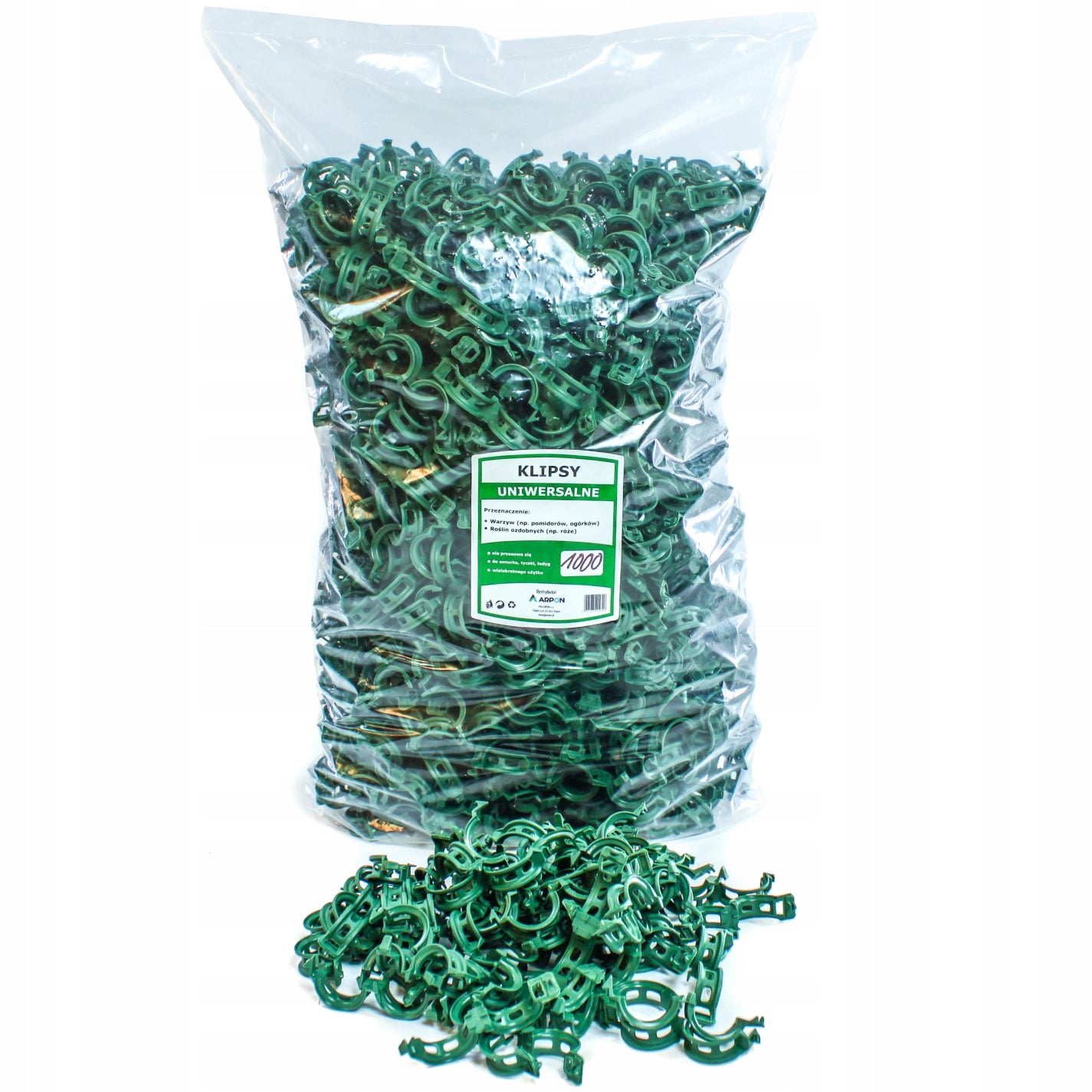 TOMATO CLIPS 1000 PIECES CLASPS HANDLE BEAN STEM CLIP SHOOTS Color green