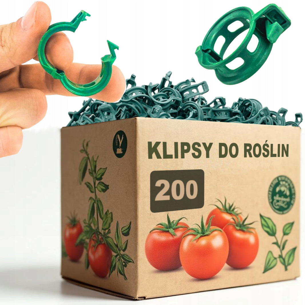 TOMATO CLIPS 200 PIECES CLASPS HANDLE BEAN STEM CLIP SHOOTS