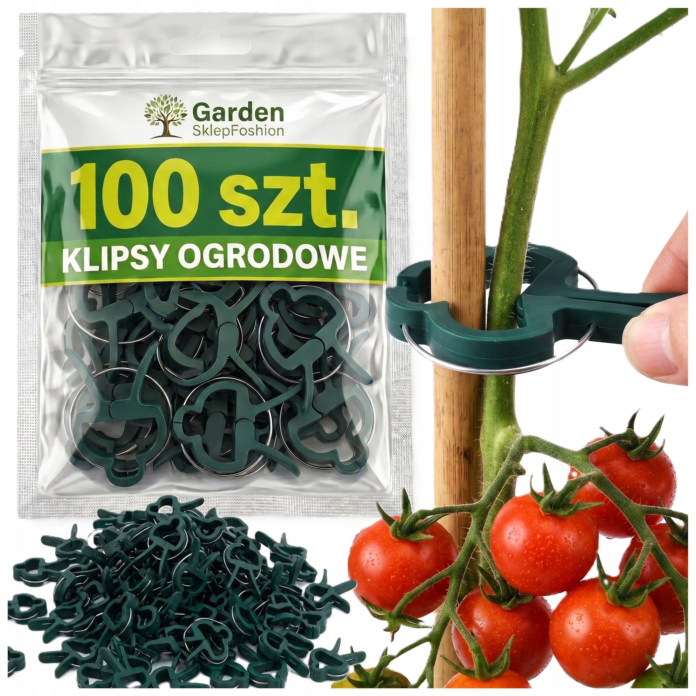 TOMATO CLIPS CLASPS GARDEN HANDLES PLANT CLIPS STEMS 100 pieces