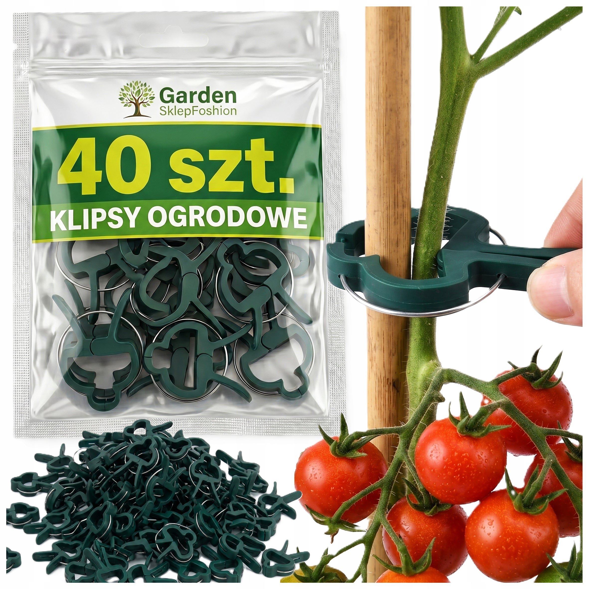 TOMATO CLIPS CLASPS GARDEN HANDLES PLANT CLIPS STEMS 40 pieces