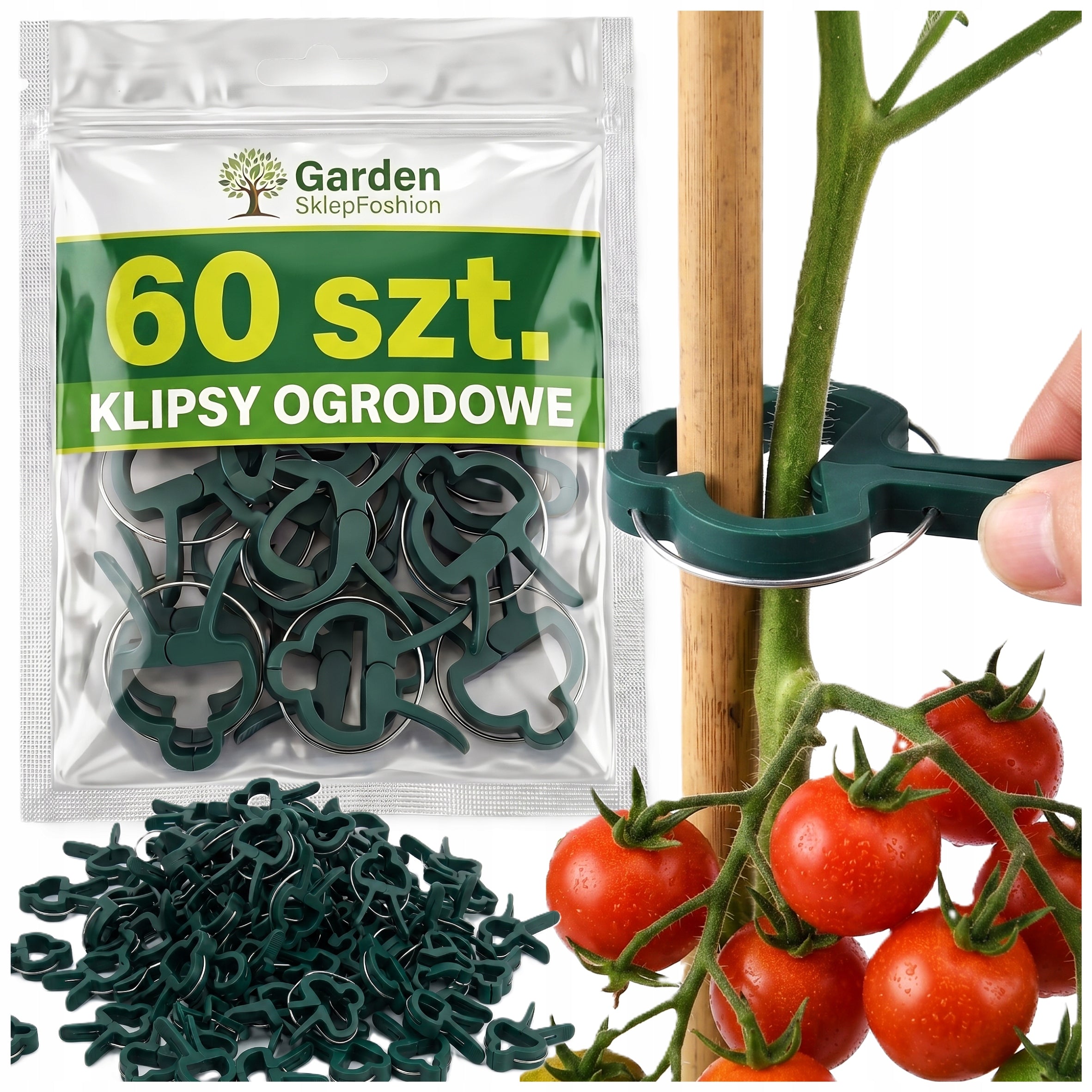 TOMATO CLIPS CLASPS GARDEN HANDLES PLANT CLIPS STEMS 60 pieces