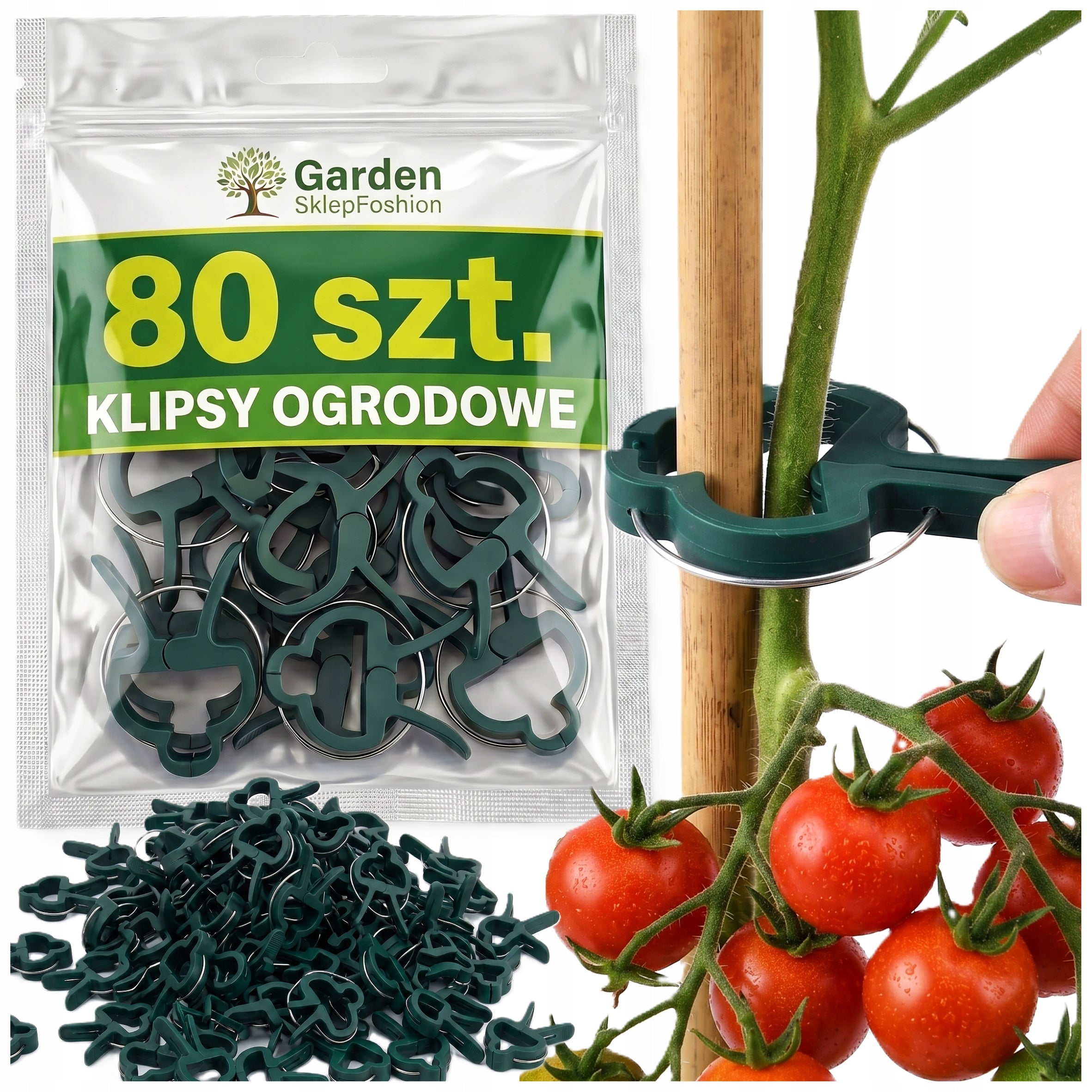 TOMATO CLIPS CLASPS GARDEN HANDLES PLANT CLIPS STEMS 80 pieces