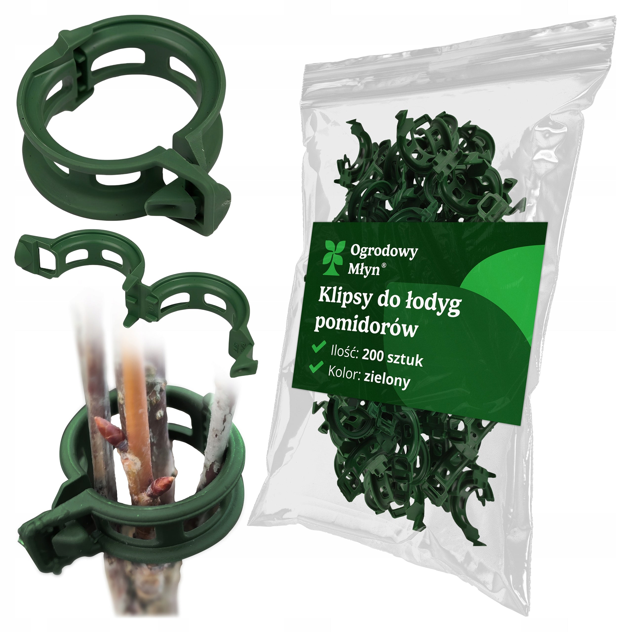 TOMATO Clips Bean Shoot Clips Stems Holder STRONG 200 pcs.