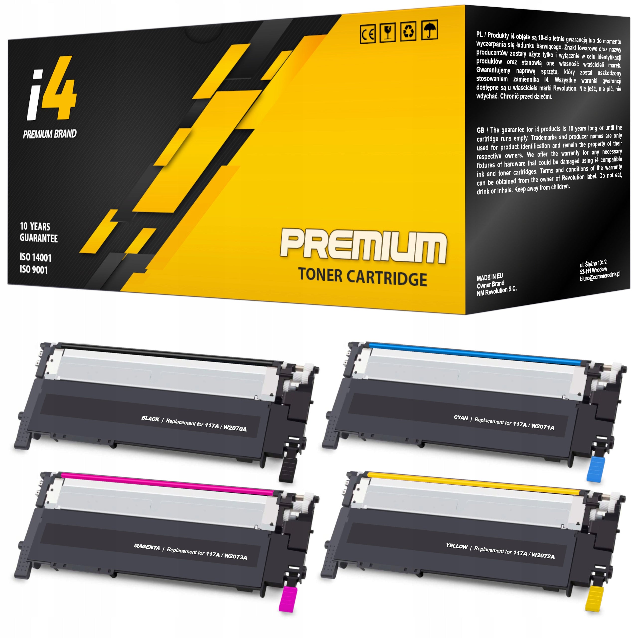TONER 117A XL FOR HP COLOR LASER 150a 150nw 178nw 179fnw PRINTER WITH CHIP