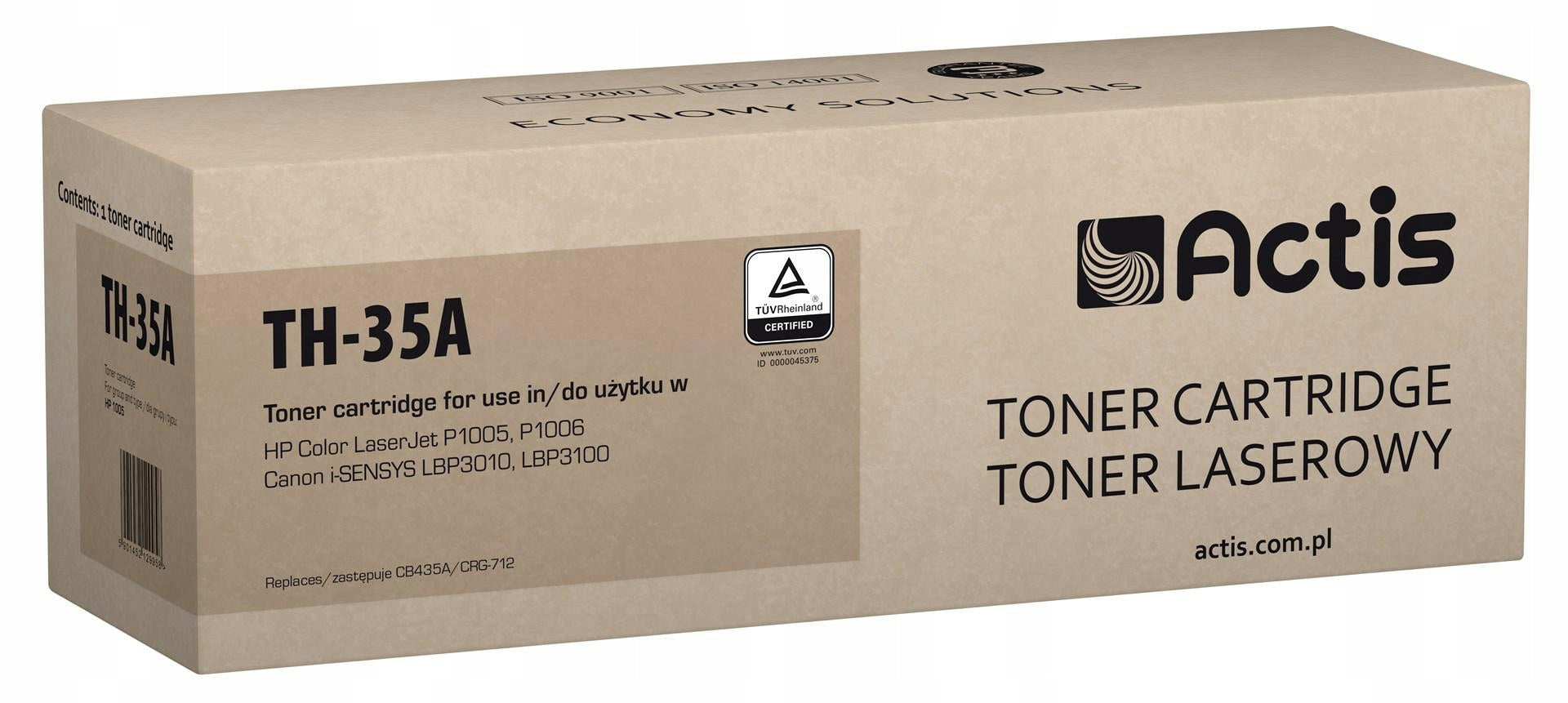 TONER ACTIS TH-35A for HP 35A CB435A CRG-712 black