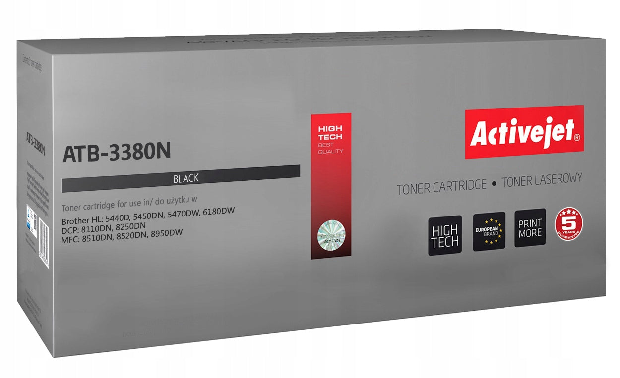 TONER ACTIVEJET TN-3380 FOR BROTHER DCP-8110 DCP-8250 HL-5440 HL-5450 Manufacturer ActiveJet