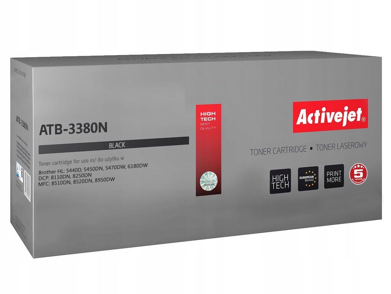 TONER ACTIVEJET TN-3380 FOR BROTHER DCP-8110 DCP-8250 HL-5440 HL-5450