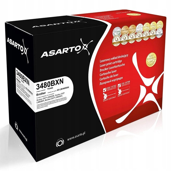 TONER FOR BROTHER TN3480 XL TN-3480 MFC L5750DW L6800DW ASARTO