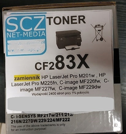 TONER HP CF283X 83x M201dw M201n M202dw M225dn M225dw Canon MF-226DN MF-232