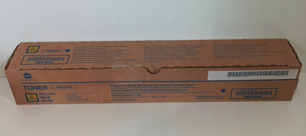 TONER KONICA TN221Y A8K325H/ A8K325F YELLOW (YELLOW) ORIGINAL