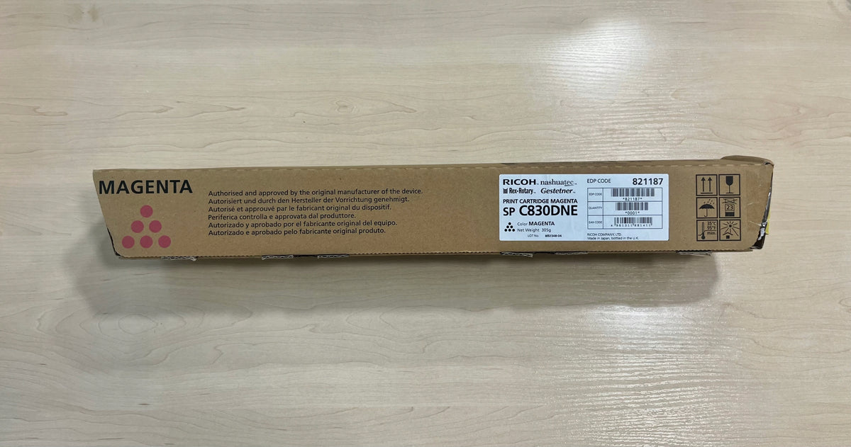 TONER RICOH SPC830DN 821187 MAGENTA RED PINK SPC830DN SPC831DN Manufacturer code 821187
