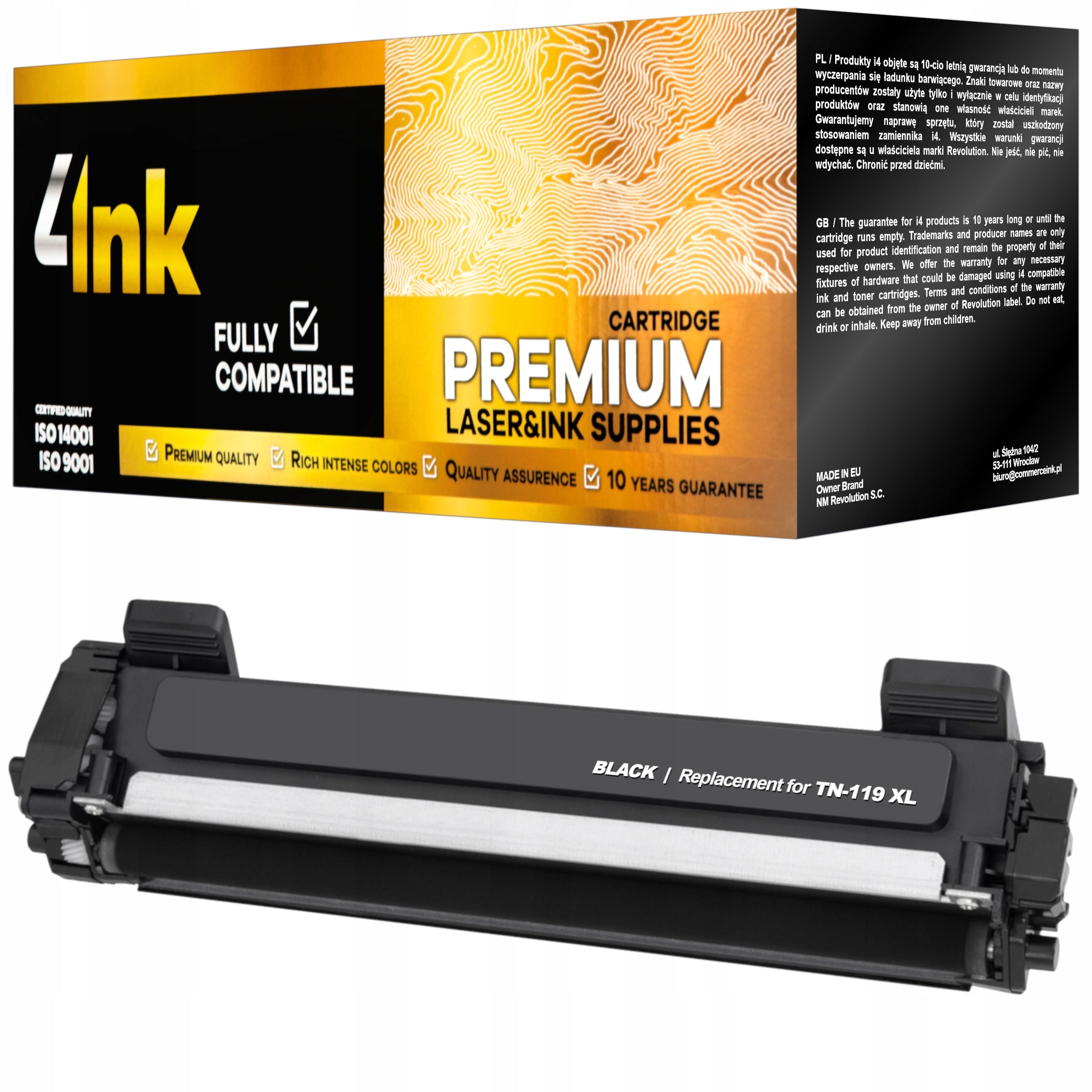 TONER TN-119 XL FOR BROTHER HL-L1230W HL-L1232W DCP-L1630W DCP-L1632W