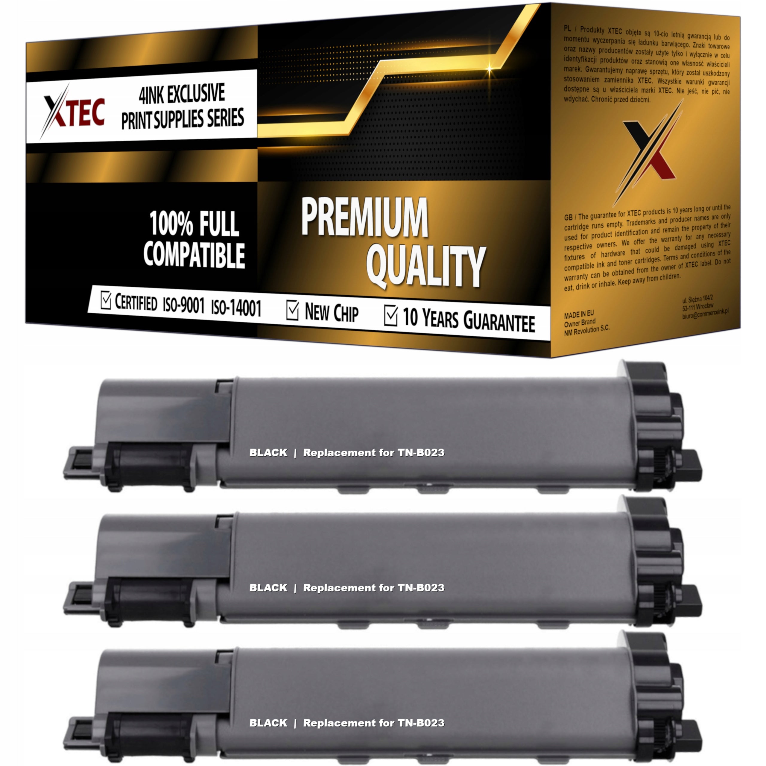 TONER TN-B023 XL FOR BROTHER HL-B2080DW DCP-B7520DW MFC-B7715DW PRINTER