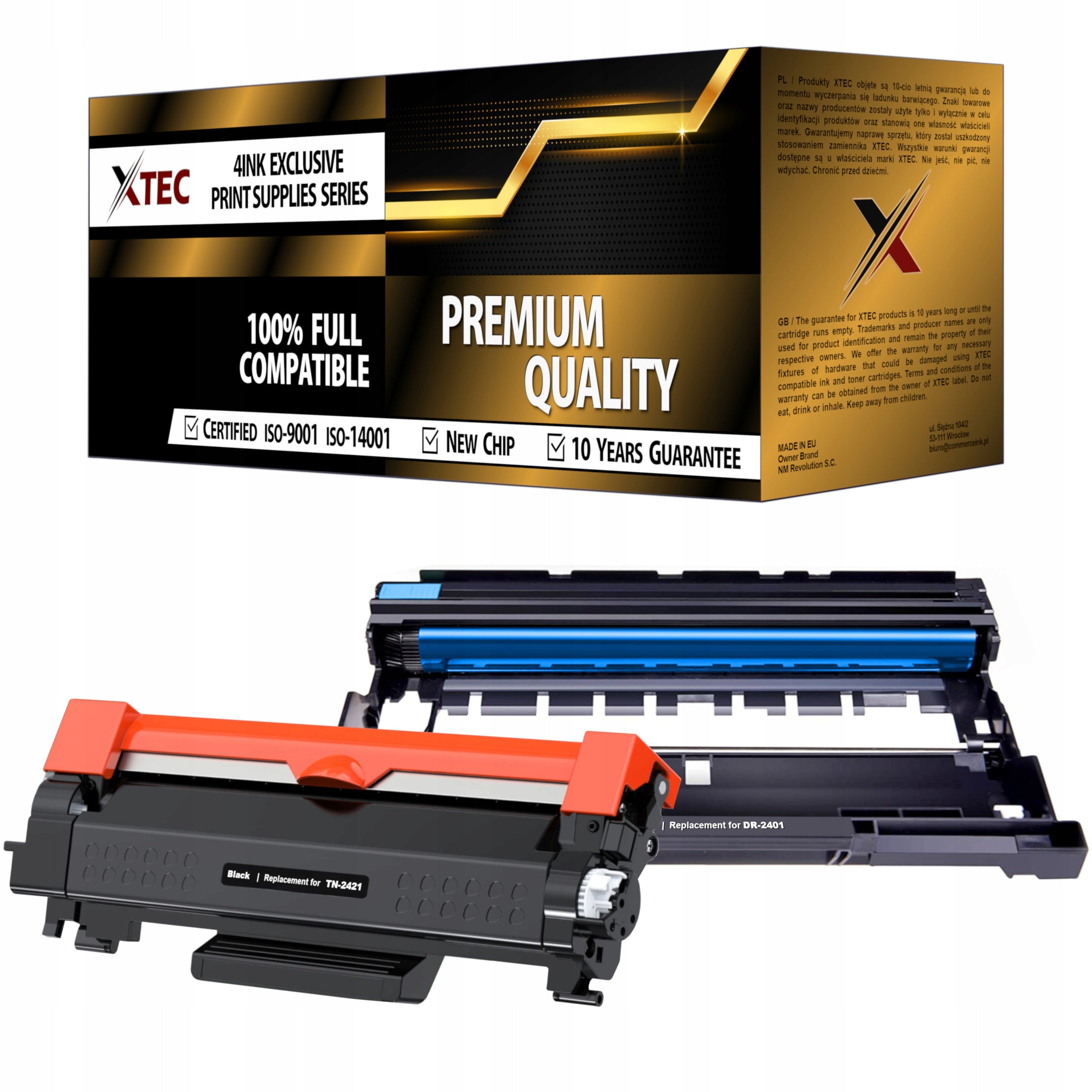 TONER XL + DRUM FOR BROTHER MFC-L2712DW MFC-L2732DW HL-L2352DW DCP-L2532DW