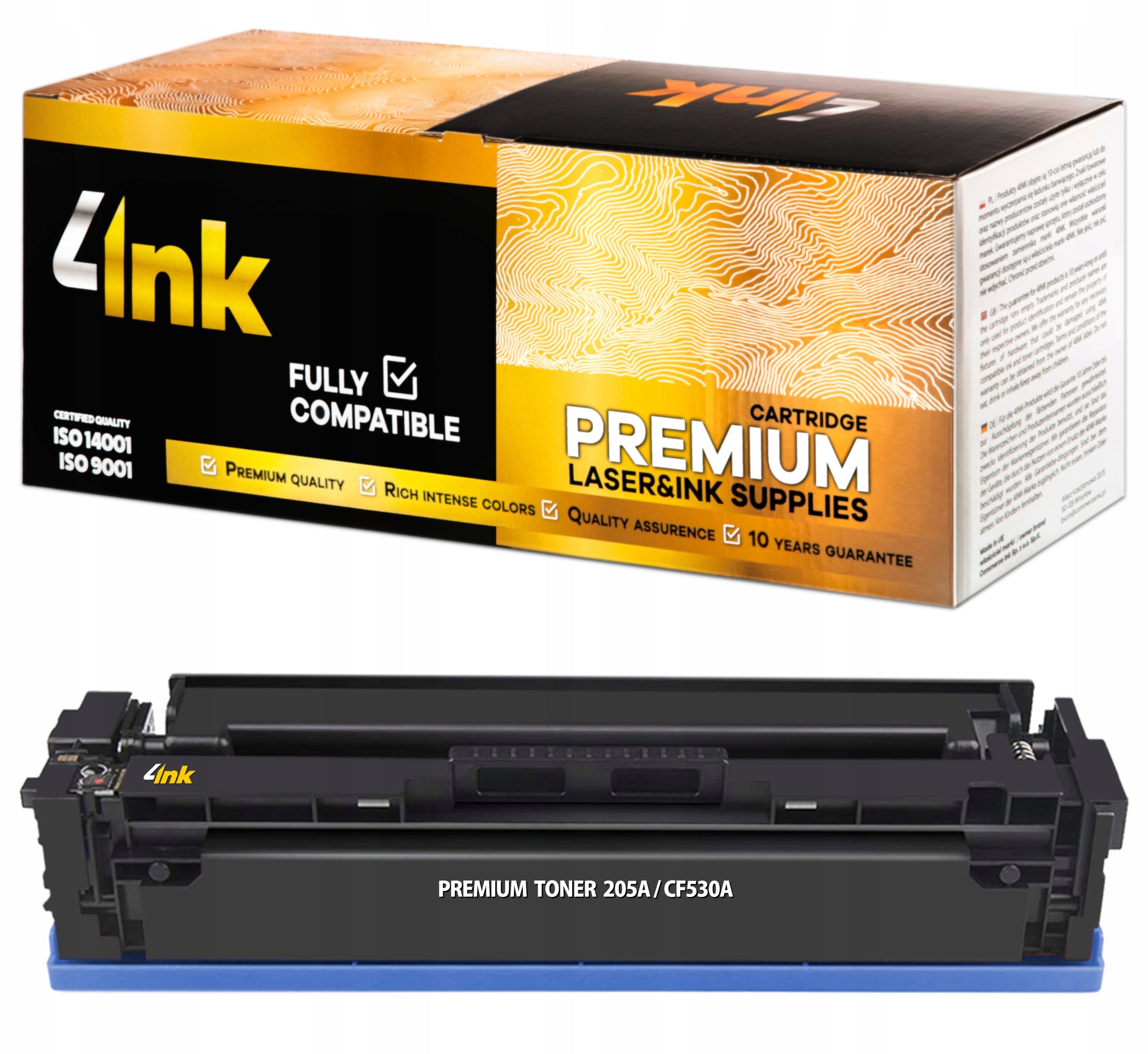 TONER XL FOR HP COLOR LASERJET PRO M154nw MFP M180fndw M180n M181fw PRINTER Manufacturer code 205A / CF530A / CF531A / CF532A / CF533A