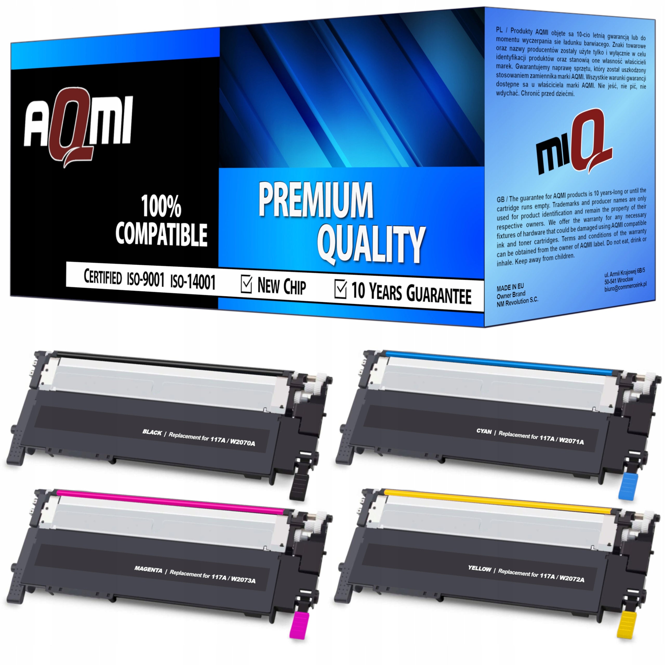 TONERS 117A FOR HP COLOR LASER 150a 150nw MFP 178nw 179fnw PRINTER WITH CHIP