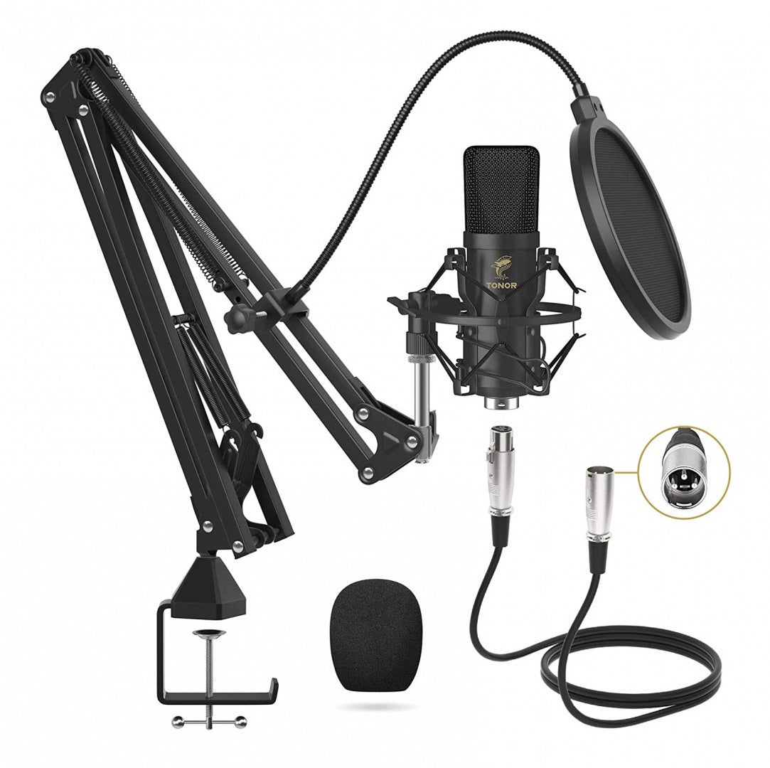 TONOR TC20 XLR Condenser Microphone Cardioid Studio Arm