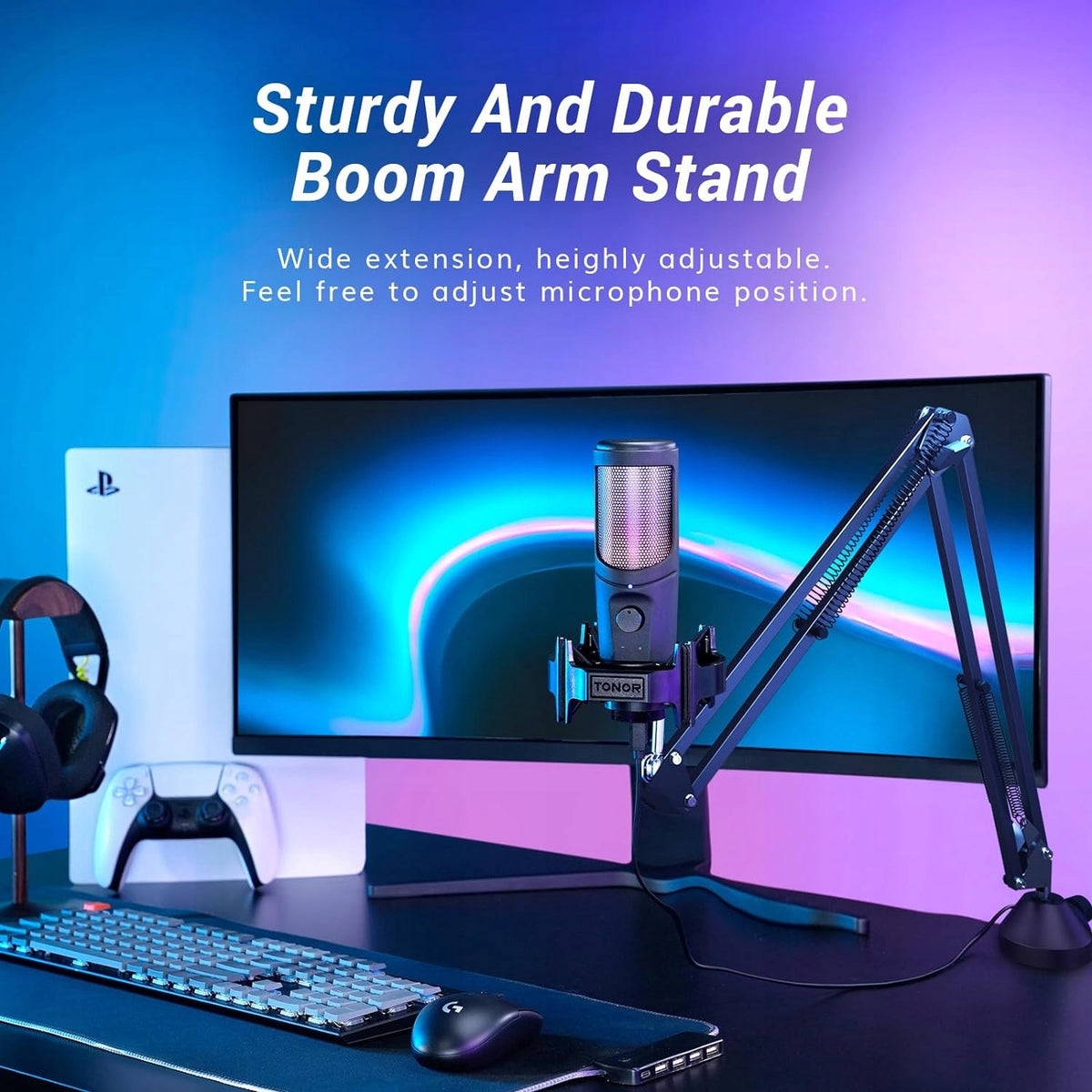 TONOR TC40 RGB - USB microphone for gaming, streaming and recording Packaging status original