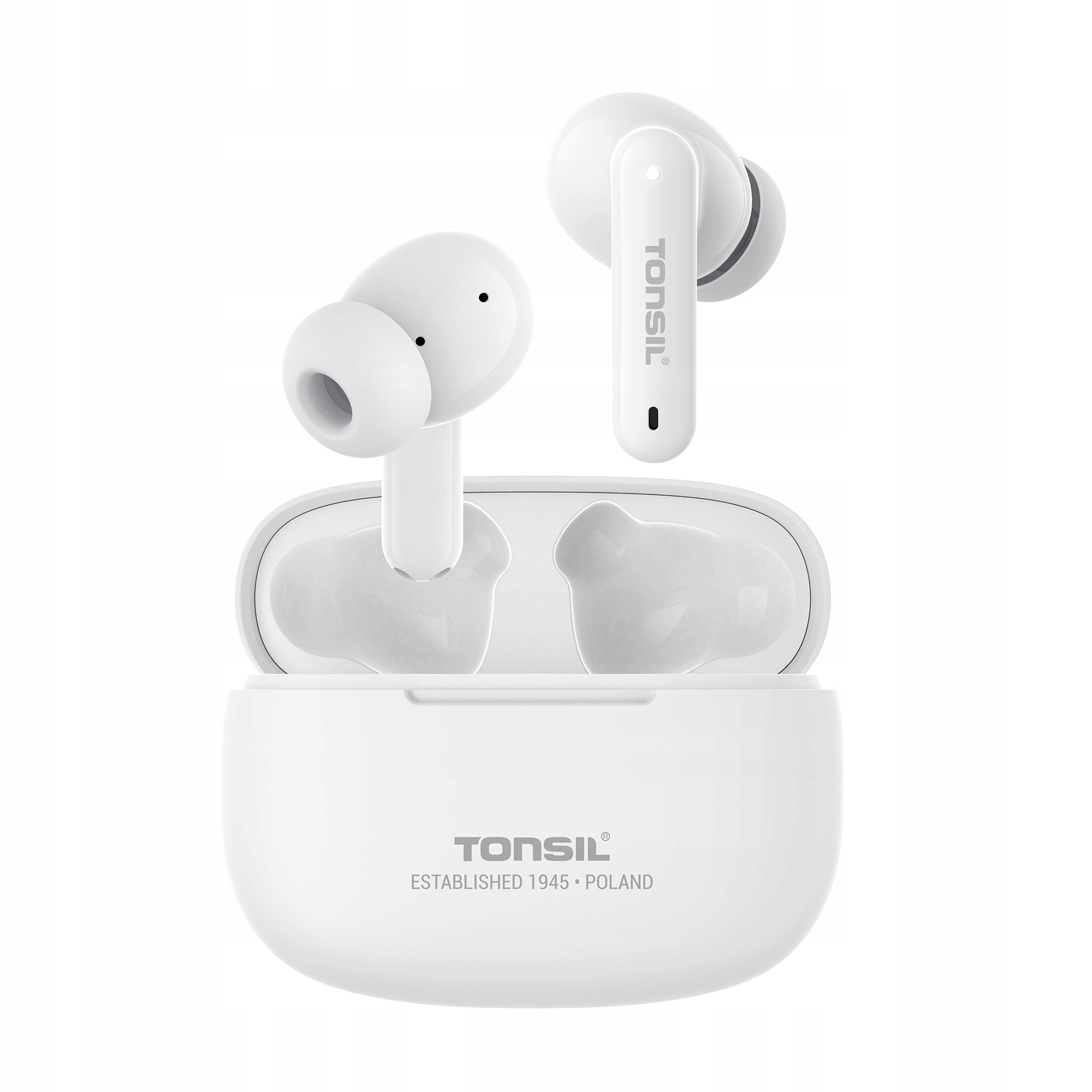 TONSIL T50 BT Wireless Headphones WHITE Bluetooth In-Ear IPX5 V5.3