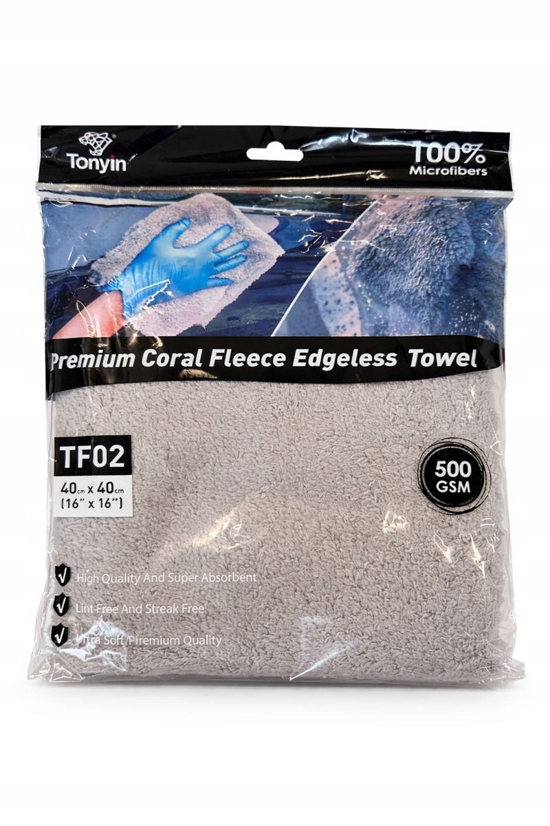 TONYIN Seamless Microfiber 500gsm 40x40cm for Car Packaging status original