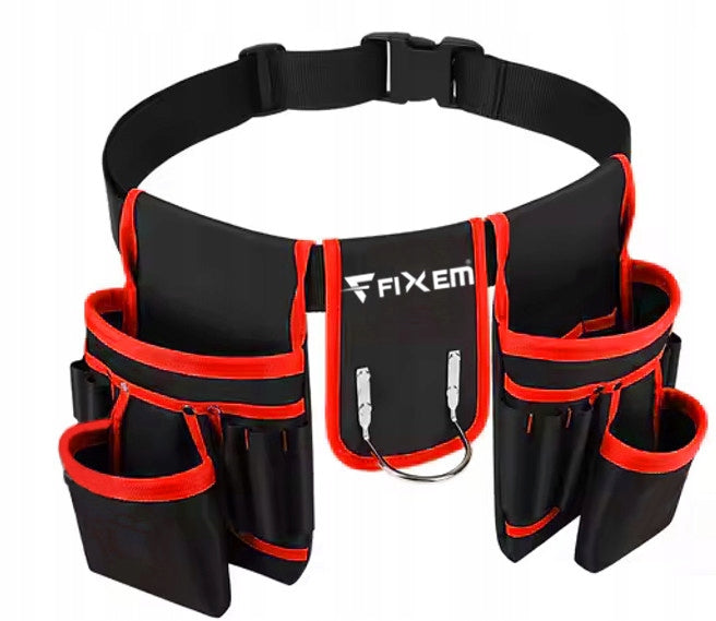TOOL ASSEMBLY BELT FOR CONSTRUCTION TOOLS ADJUSTABLE 22 POCKETS Additional features open pockets hammer holder