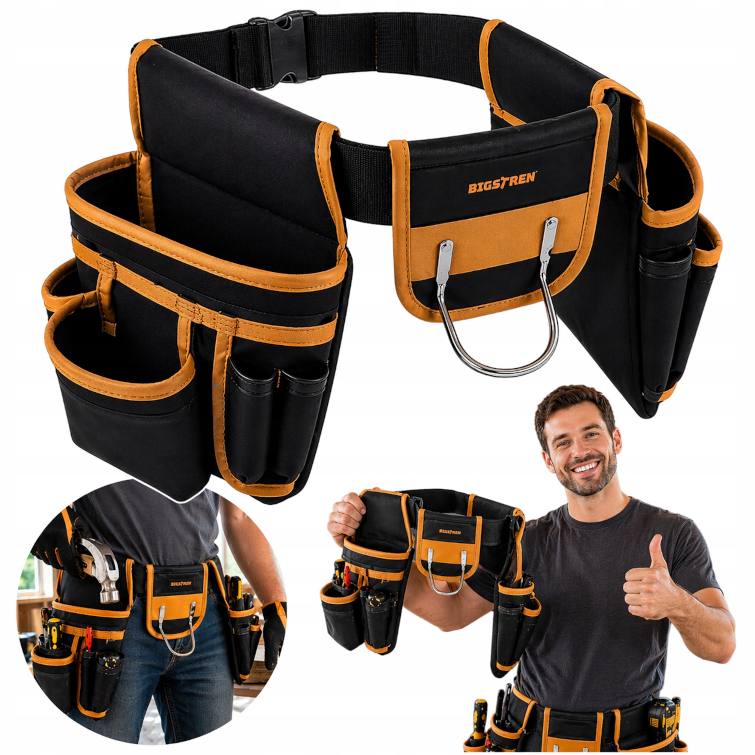 TOOL ASSEMBLY BELT FOR CONSTRUCTION TOOLS ADJUSTABLE 22 POCKETS XL