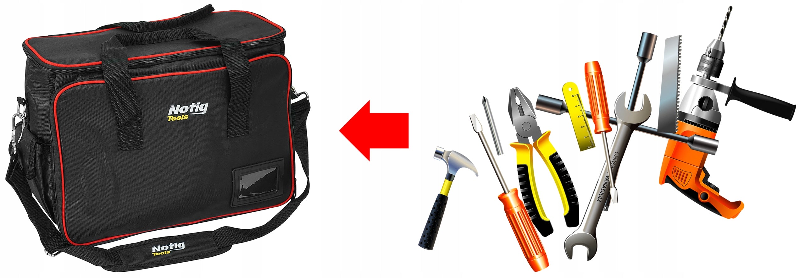 TOOL BAG ASSEMBLY WORKSHOP SHOULDER TOOL ORGANIZER Length 40 cm