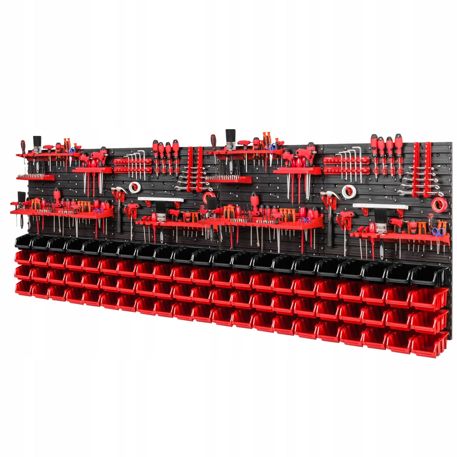 TOOL BOARD WALL XXL 230x78cm + 84 CONTAINERS + HANDLES WORKSHOP