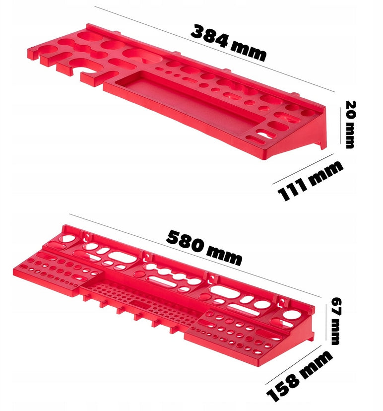 TOOL BOARD WORKSHOP WALL 116x78 cm 12 CUVETTES 40 HANDLES GARAGE Product height 78 cm