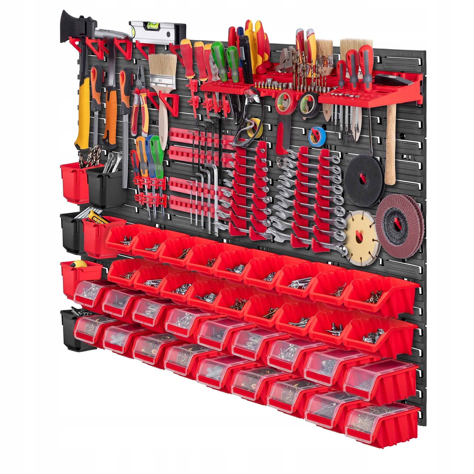TOOL BOARD WORKSHOP WALL 116x78 cm 36 CUVETTE 40 HANDLES GARAGE Brand Kadax