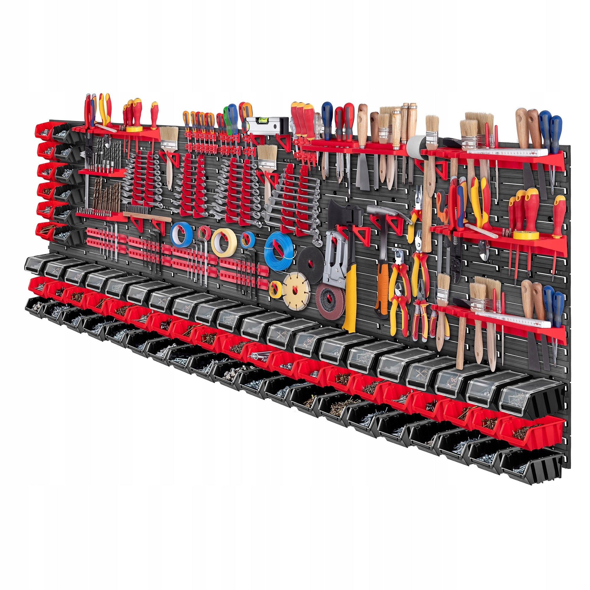 TOOL BOARD WORKSHOP WALL 232x78 cm 72 CUVETTE 80 HANDLES GARAGE Brand Kadax