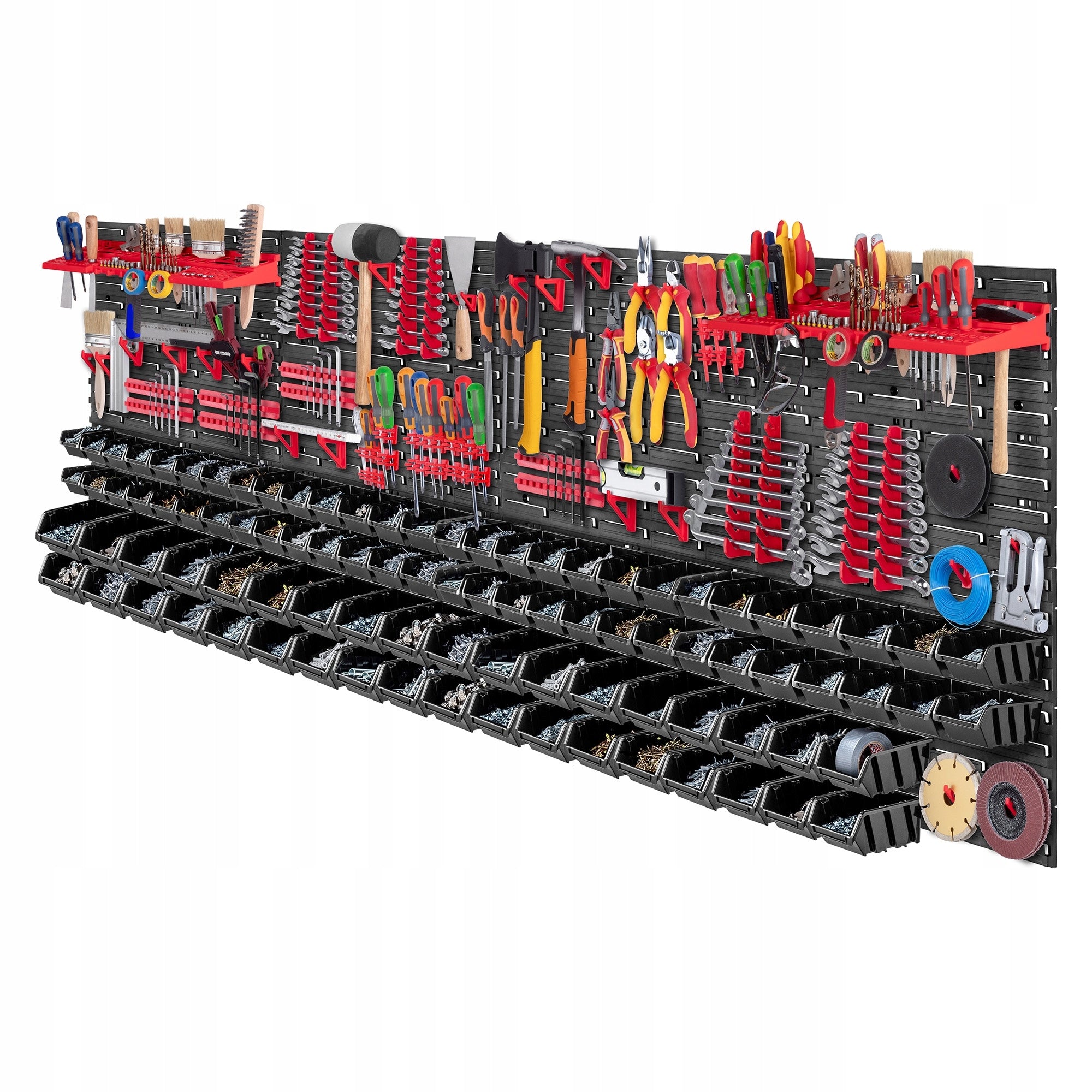 TOOL BOARD WORKSHOP WALL 232x78 cm 92 CUVETTE 80 HANDLES GARAGE Brand Kadax
