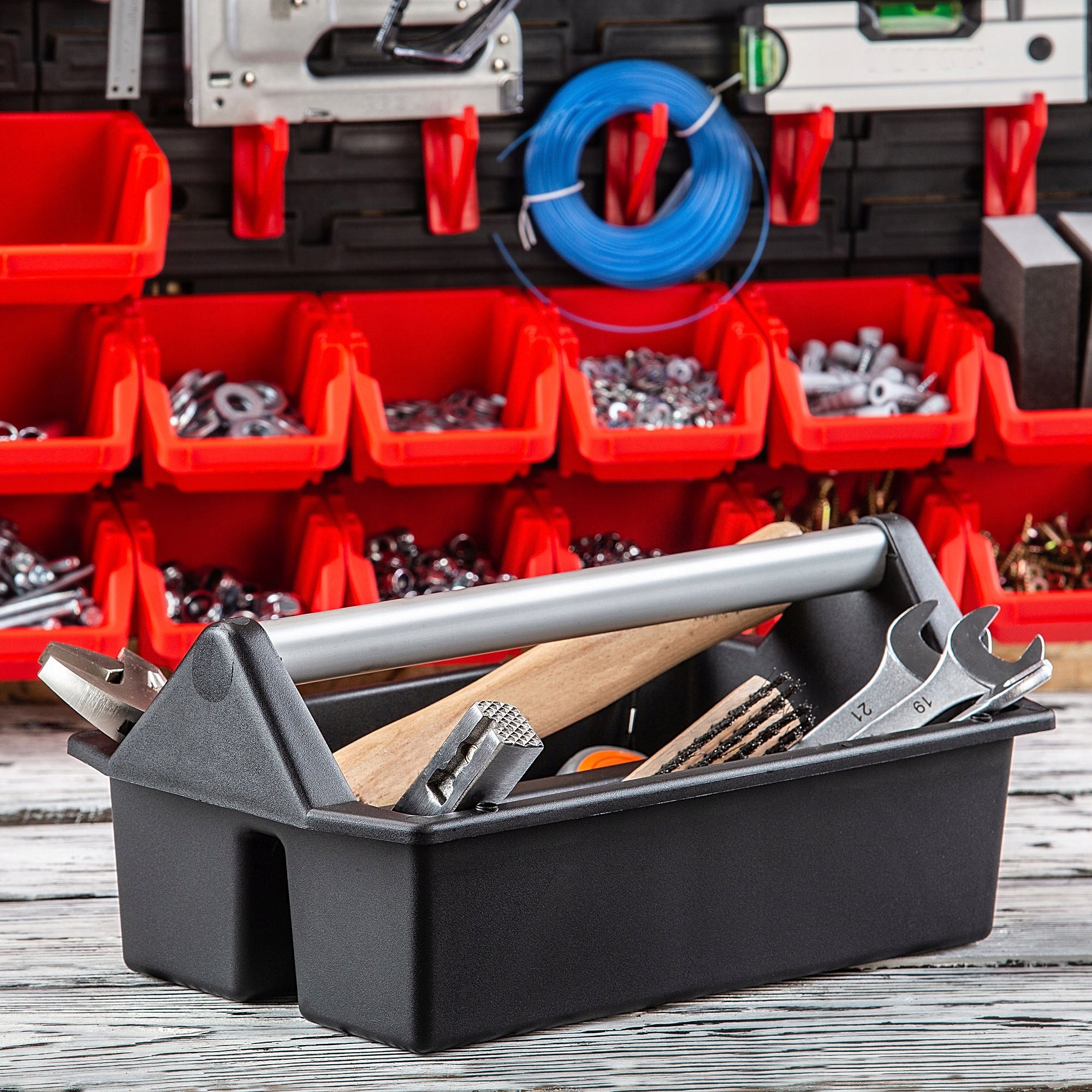 TOOL BOX WORKSHOP ORGANIZER CARRIER WITH HANDLE 40x22cm Packaging status original
