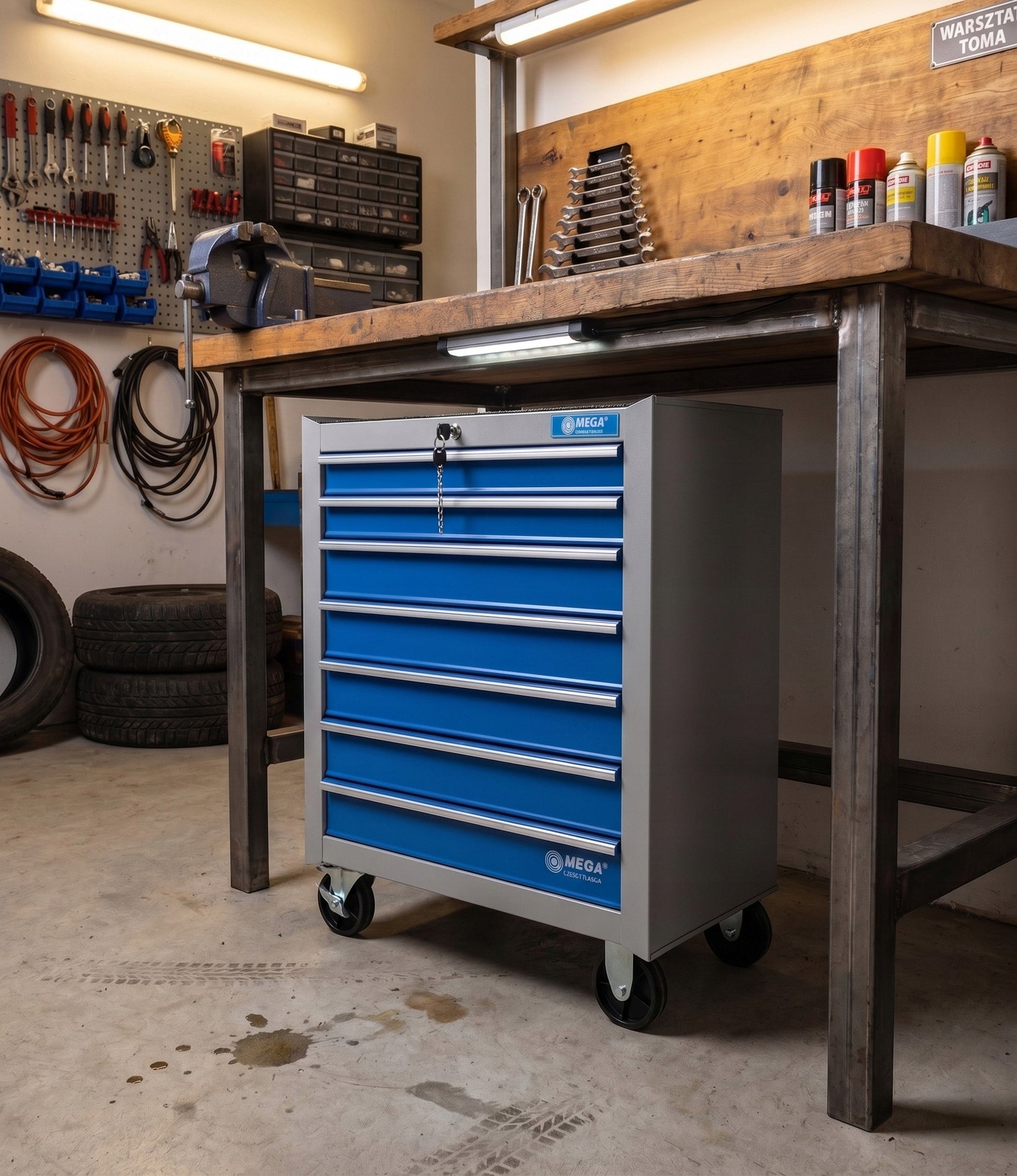 TOOL CABINET 7 DRAWERS 700X330X770 Multifunctional MEGA Manufacturer code 33137