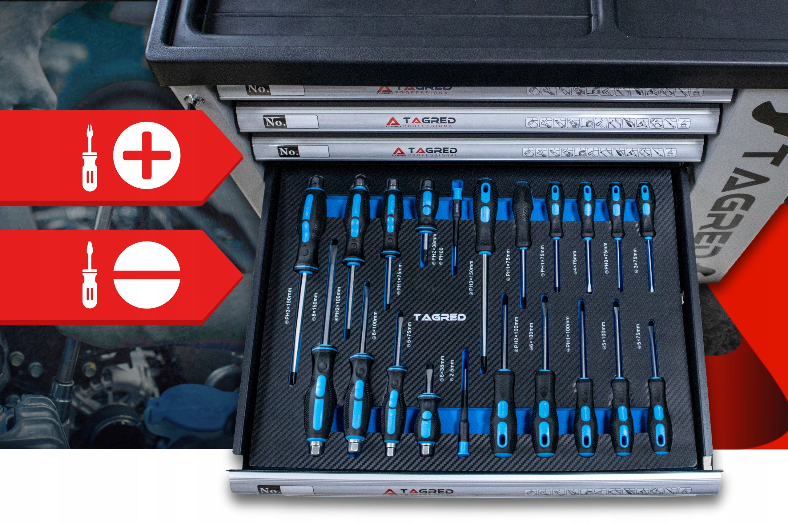TOOL CABINET WORKSHOP TROLLEY TOOLS PREMIUM EQUIPMENT 251-EL Product height 97 cm