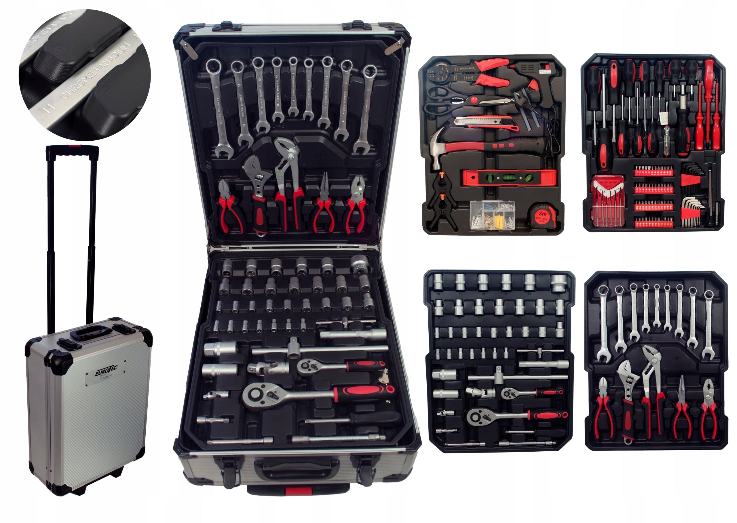 TOOL CASE SET OF TOOLS KEYS 300 ELEMENTS SUPER SET XXXl Manufacturer code HD EU-187с