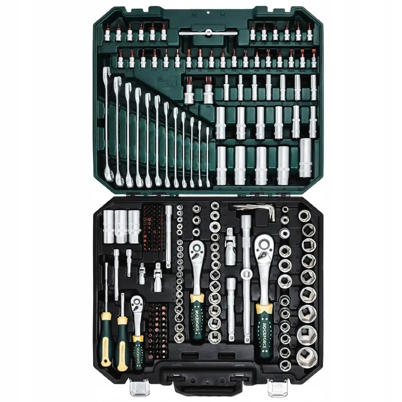 TOOL CASE WRENCH TOOL SET 1/4" 3/8" 1/2" Cr-Mo Cr-V 216el Brand Rockforce
