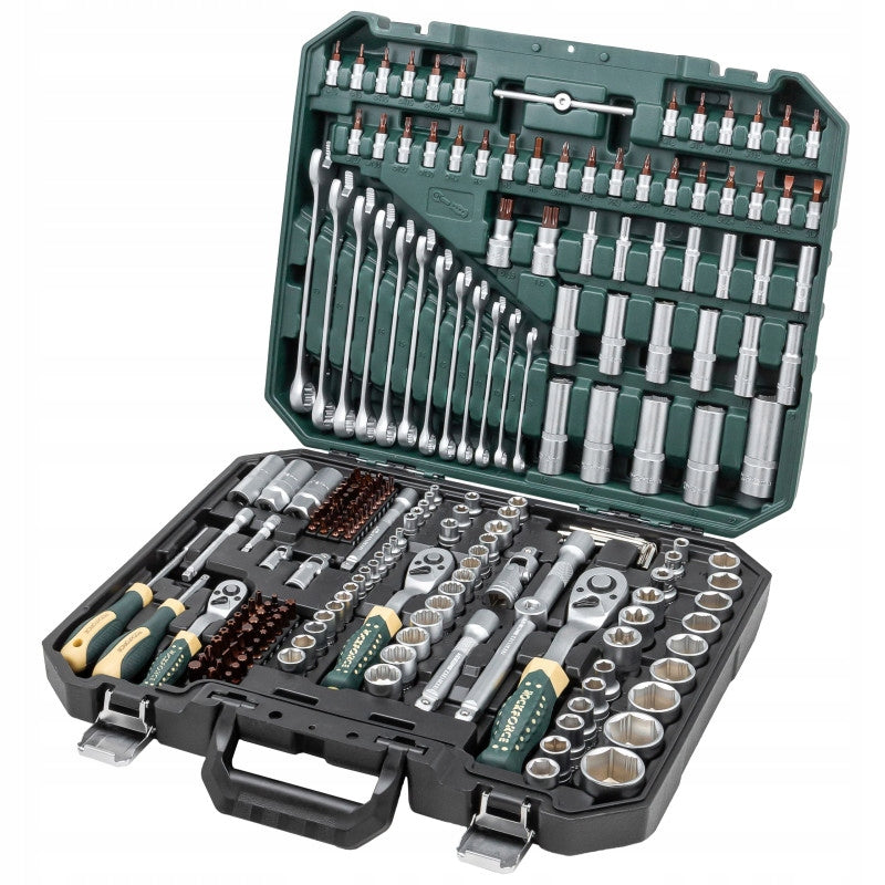 TOOL CASE WRENCH TOOL SET 1/4" 3/8" 1/2" Cr-Mo Cr-V 216el Manufacturer code 62025