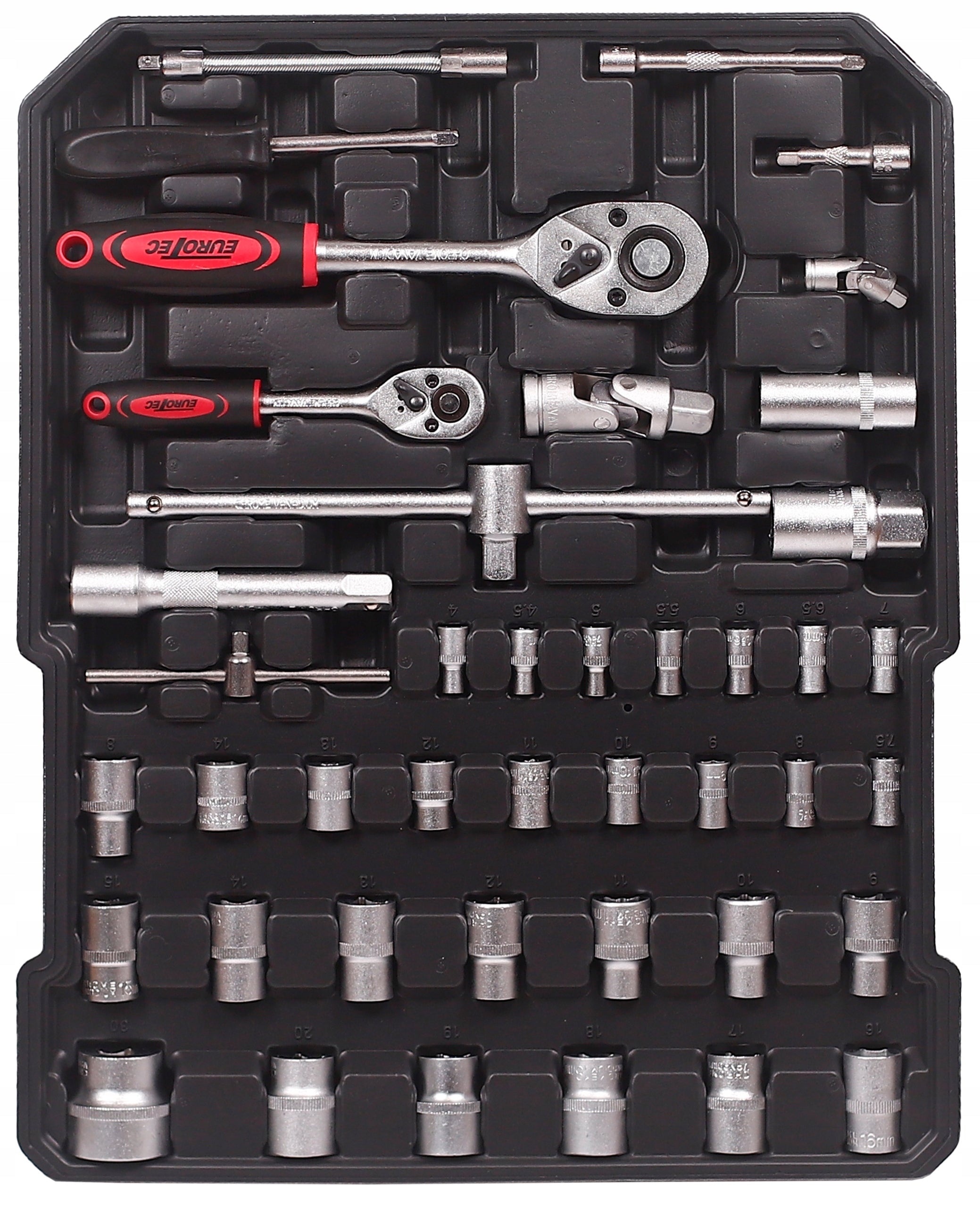 TOOL CASE WRENCH TOOL SET 300 ELEMENTS BIT CAPS STRONG Brand Eurotec
