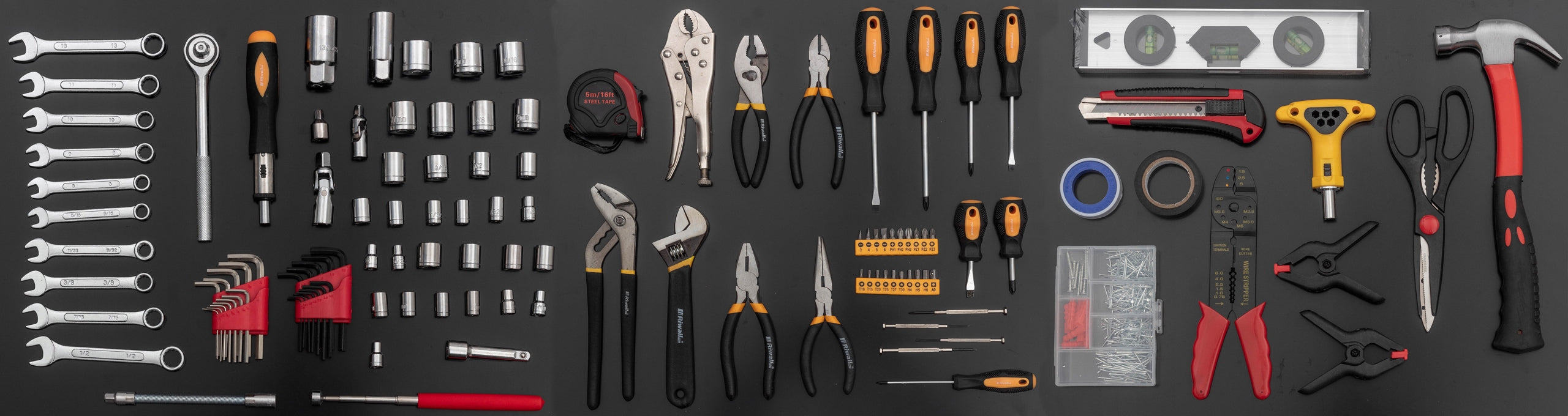 TOOL CASE WRENCH TOOL SET 750 ELEMENTS SUPER SET Brand Riwall Pro