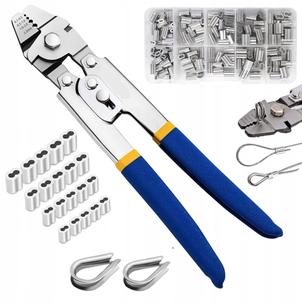 TOOL FOR CRIMPING STEEL CABLES CRIMPER +160x BARREL BUSHINGS Product weight with unit packaging 1 kg