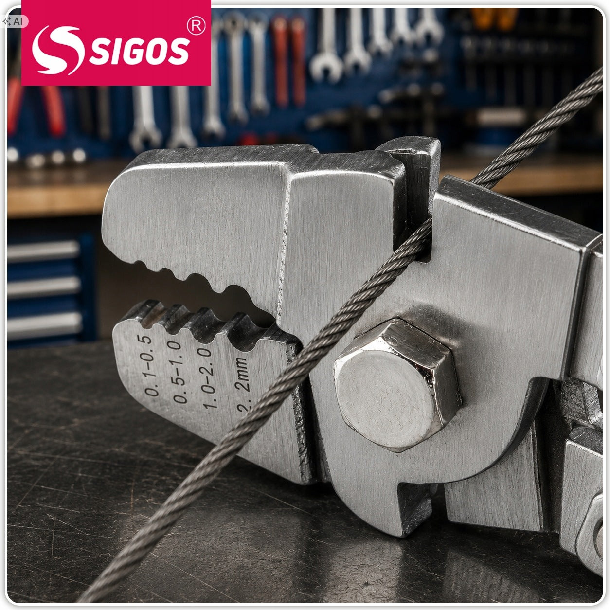 TOOL FOR CRIMPING STEEL CABLES CRIMPING MACHINE 150 ELEMENTS SET Packaging status original