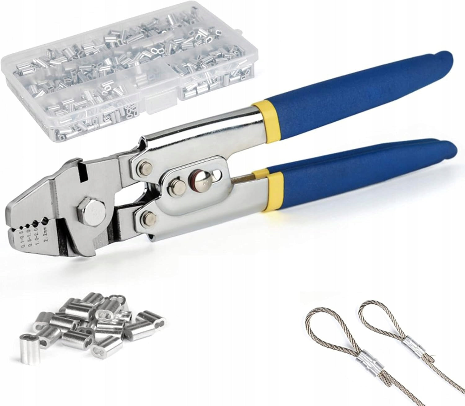 TOOL FOR CRIMPING STEEL CABLES CRIMPING MACHINE 176 ELEMENTS SET EAN (GTIN) 8445613988659