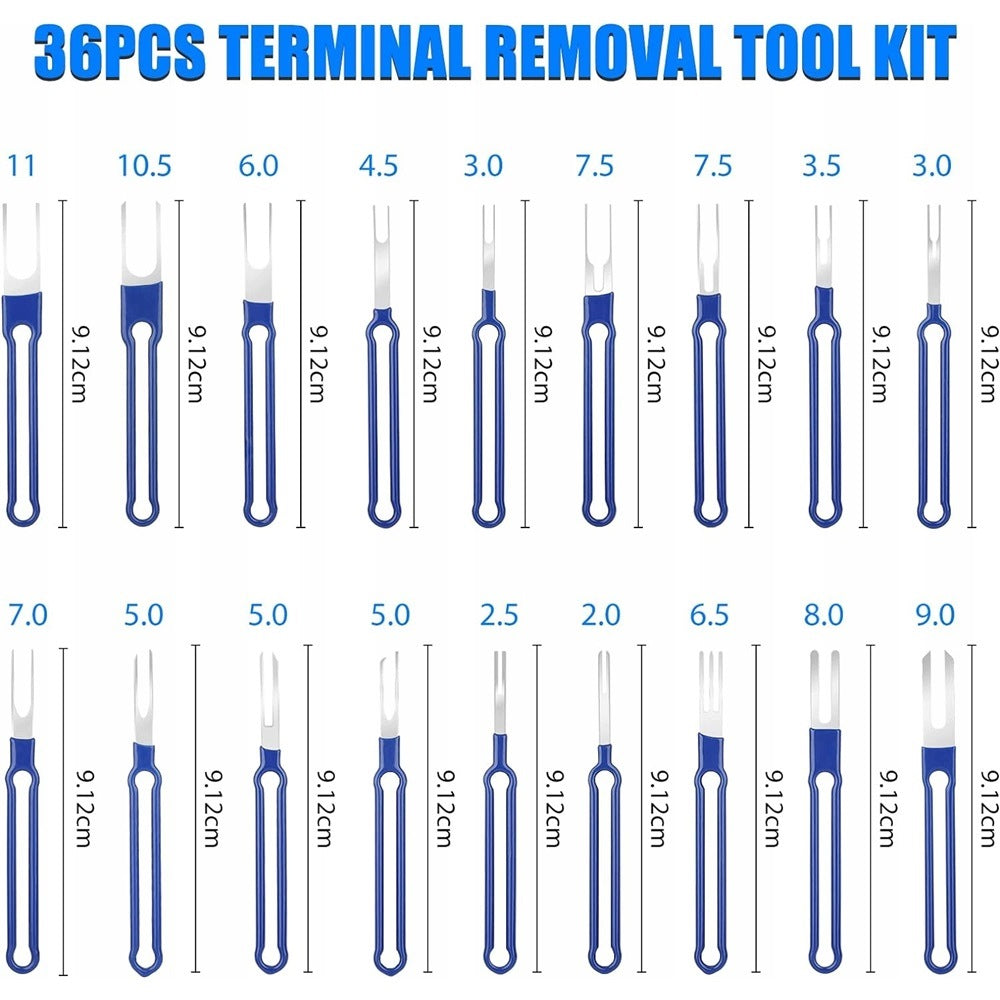 TOOL FOR DISMANTLING CABLE PLUGS PROFESSIONAL UNIVERSAL 5 PIECES Packaging status original