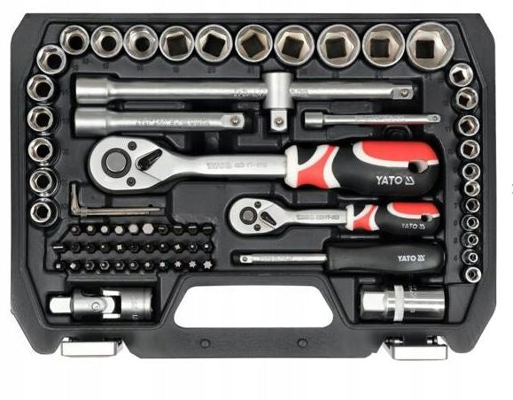 TOOL KIT 1/2'' 1/4' 72 PARTS M YT-38782 YATO Brand Yato